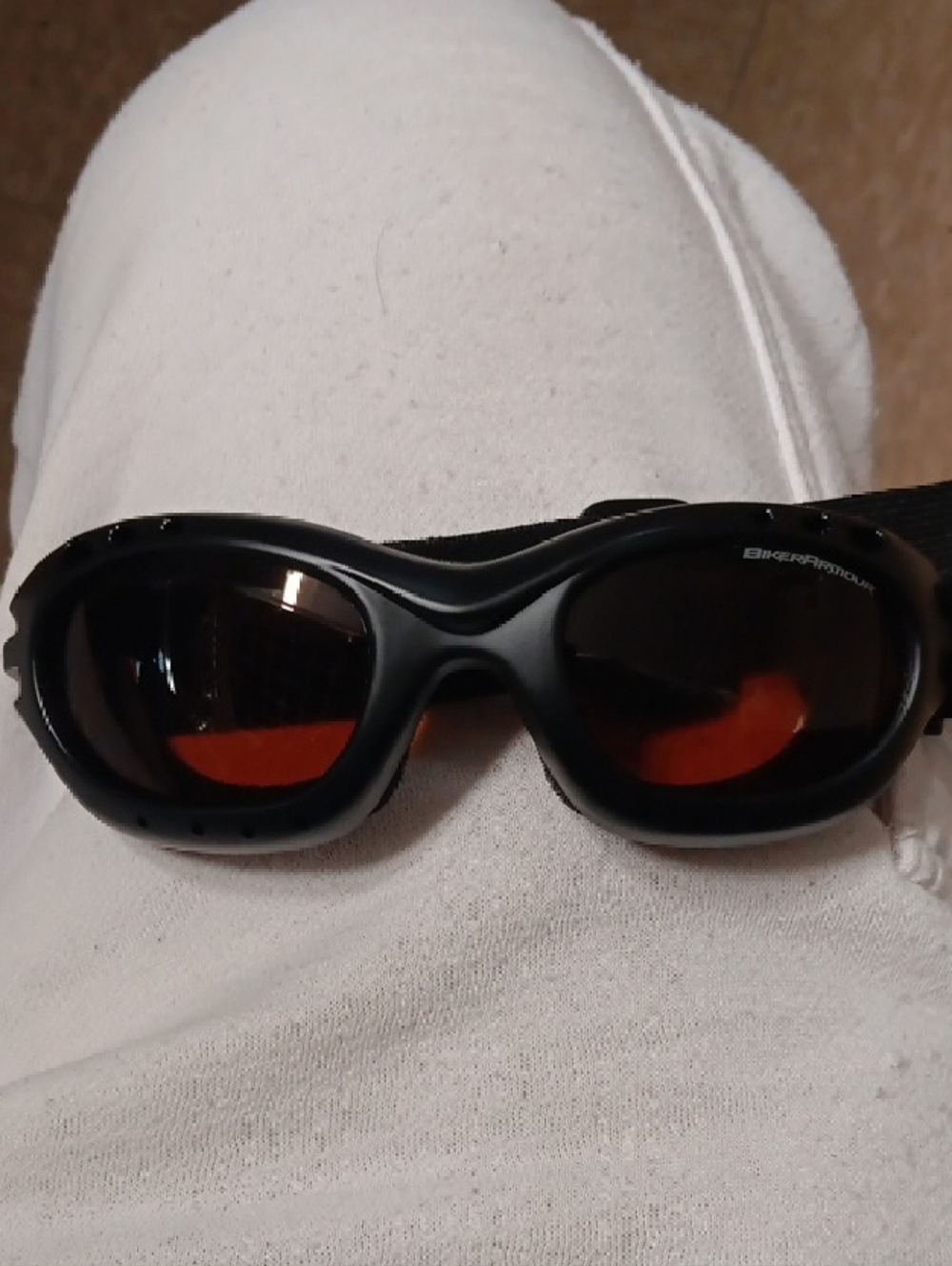 BikerArmour Matte Black Sport Wrap Sunglasses
